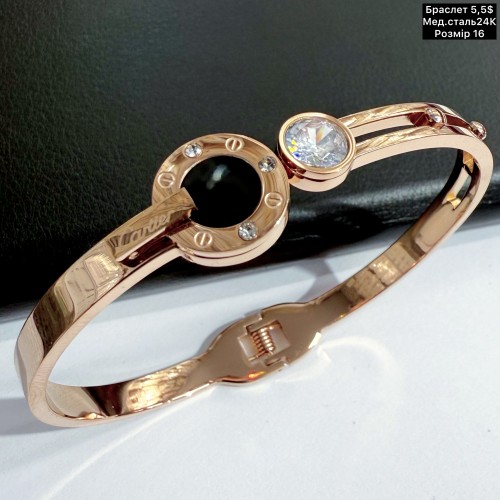 Браслет мед.сталь24К 10399